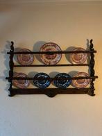 Super mooi antiek bordenrek met Petrus Regout borden, Antiek en Kunst, Antiek | Porselein, Ophalen