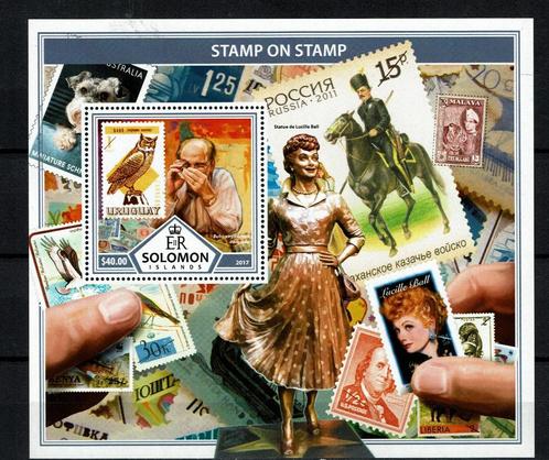 solomon is 17 pf blok postzegel op postzegel 2, Postzegels en Munten, Postzegels | Thematische zegels, Postfris, Dier of Natuur