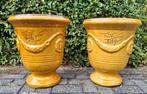 De originele geglazuurde anduze vazen afkomstig Frankrijk., Tuin en Terras, Bloempotten, Ophalen, 40 cm of meer, Rond, Nieuw