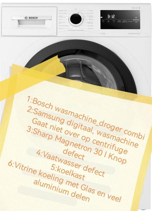 7 x keuken apparatuur voor loop en sloop of onderdelen, Witgoed en Apparatuur, Wasmachines, Zo goed als nieuw, Ophalen