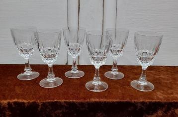 6 Crystal d'Arques glaasjes, nieuwstaat  beschikbaar voor biedingen