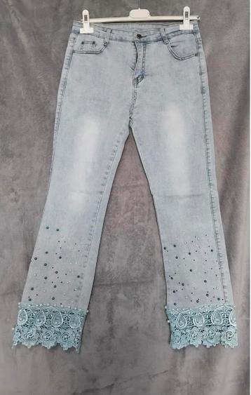 z.g.a.n.! Super aparte Jeans met kant en parels W30. beschikbaar voor biedingen