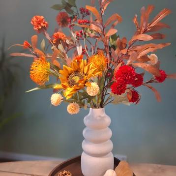 Herfstboeket met vaas - 70cm beschikbaar voor biedingen