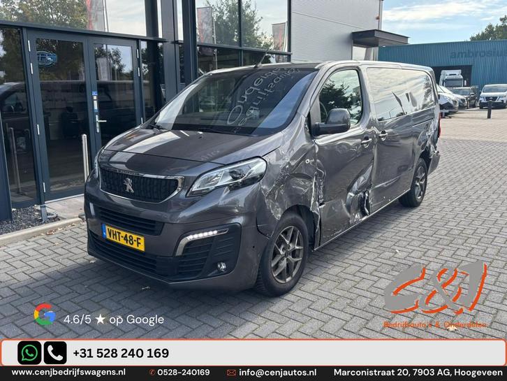 Peugeot Expert 2.0 BlueHDI 180 Long Asphalt DC Zijschade Dub, Auto diversen, Schadeauto's, Peugeot, Automaat, Diesel, Overige carrosserieën