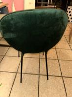 Groene velvet stoel, Huis en Inrichting, Stoelen, Overige kleuren, Ophalen of Verzenden, Zo goed als nieuw, Eén