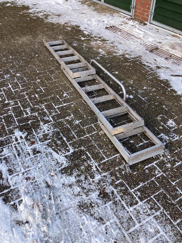 Aluminium vlizotrap / zoldertrap – 2800x340 mm, Doe-het-zelf en Verbouw, Ladders en Trappen, Gebruikt, Trap, 2 tot 4 meter, Opvouwbaar of Inschuifbaar
