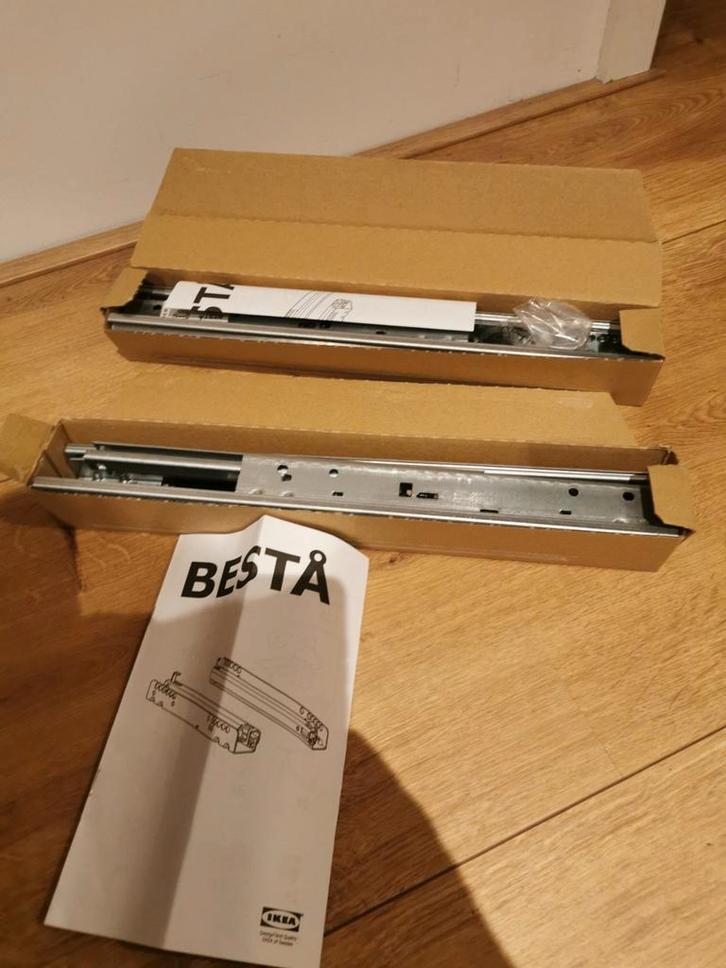 ikea besta, ladegeleiders 2 sets, Huis en Inrichting, Kasten | Ladekasten, Nieuw, Minder dan 100 cm, 25 tot 50 cm, 1 of 2 laden