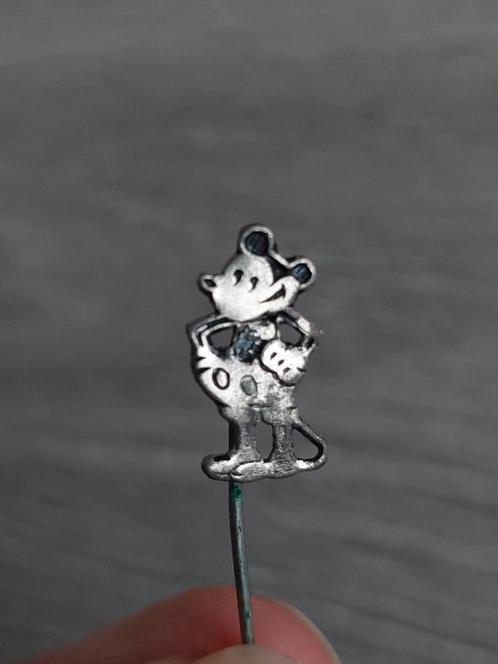 Jaren 30 zeldzaam Mickey Mouse speld pin rat face steamboat, Verzamelen, Disney, Zo goed als nieuw, Beeldje of Figuurtje, Mickey Mouse