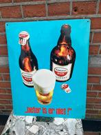 Vintage reclamebord metaal Amstel bier Embalit, Verzamelen, Merken en Reclamevoorwerpen, Ophalen of Verzenden, Gebruikt, Reclamebord
