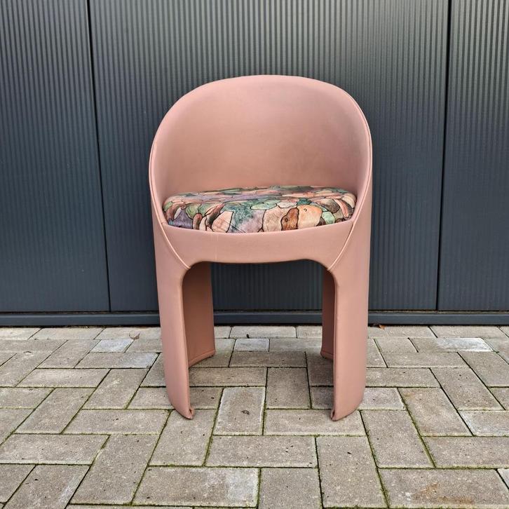 Space age Pop art stoel 1970's, Huis en Inrichting, Stoelen, Gebruikt, Eén, Hout, Stof, Overige materialen, Overige kleuren, Ophalen