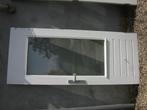 schuurdeur achterdeur merbau hardhout dubbelglas 201x83 cm, Doe-het-zelf en Verbouw, 80 tot 100 cm, Gebruikt, Glas, Buitendeur