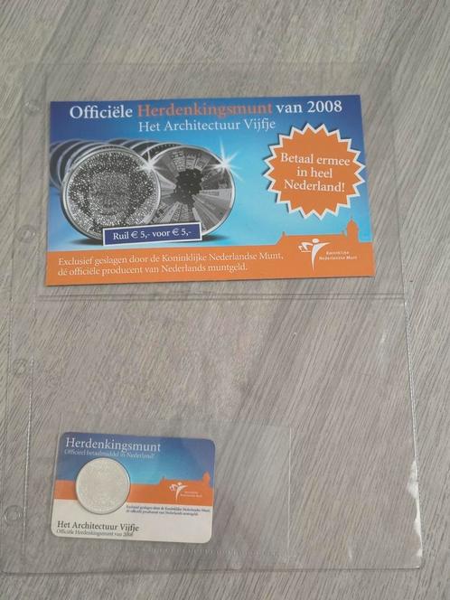 5 Herdenkingsmunten 5 euro 2009, 2010 UNC, Postzegels en Munten, Munten | Nederland, Euro's, Koningin Beatrix, Ophalen of Verzenden