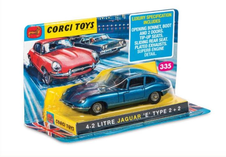 Jaguar E Type 2+2 4.2 Litre BLAUW 1/43 CORGI NEW ref. 335, Hobby en Vrije tijd, Modelauto's | 1:43, Nieuw, Auto, Corgi, Verzenden
