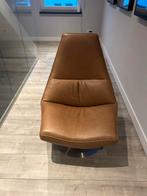 Cognac Draaifauteuil Goossens - Zo goed als nieuw!, Huis en Inrichting, Fauteuils, Ophalen, Zo goed als nieuw, Leer, 75 tot 100 cm