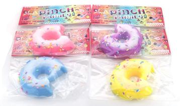 PARTIJ SQUISHY DONUT 7,5CM SQUEEZE TOYS IN DISPLAY beschikbaar voor biedingen