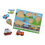 Houten Puzzel Voertuigen - Leerzaam en Leuk!, 2 tot 4 jaar, Nieuw, Ophalen of Verzenden, Van hout