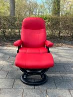 Stressless relax fauteuil met voetenbank, Ophalen of Verzenden, Zo goed als nieuw, Minder dan 75 cm, 50 tot 75 cm