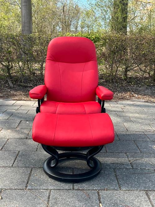 Stressless relax fauteuil met voetenbank, Huis en Inrichting, Fauteuils, Zo goed als nieuw, 50 tot 75 cm, Minder dan 75 cm, Ophalen of Verzenden