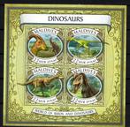 maldives 2017 pf blok dinosaurussen prehistorie 1, Ophalen of Verzenden, Dier of Natuur