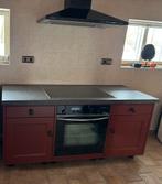 Miele Keukenblok met Oven, Kookplaat & Afzuigkap, Ophalen, Enkelwandige keuken, Rood, Hoogglans of Gelakt