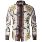 Heren barok overhemd 24 luxe gouden shirt klassiek classic, Kleding | Heren, Verzenden, Nieuw