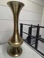 Unieke hoge (1,75cm) goudkleurige metalen vaas - Eyecatcher, Huis en Inrichting, Woonaccessoires | Vazen, Overige materialen, Overige kleuren