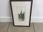 Ets schilderij kerk berkel en Rodenrijs, Ophalen of Verzenden