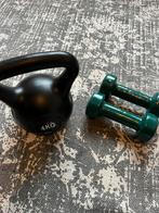 4 kg kettlebell en 2kg dumbells, Sport en Fitness, Gebruikt, Ophalen of Verzenden, Kettlebell