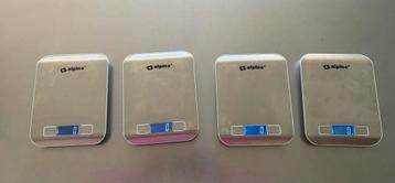 4x Alpina digitale keukenweegschalen beschikbaar voor biedingen