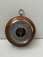 Mooie barometer/weerstation in donker houten kleur, Ophalen, Zo goed als nieuw, Weerstation
