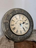 Vintage look wandklok – metalen behuizing – 33 cm, Ophalen of Verzenden, Zo goed als nieuw