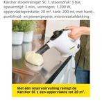 Kärcher SC 1 Stoomreiniger - Compact en Krachtig!, Witgoed en Apparatuur, Stoomapparaten, Ophalen of Verzenden