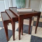 Vintage mimeset scandinavisch teakhout met skai,  jaren'60., Ophalen of Verzenden, Zo goed als nieuw, Hout, Minder dan 55 cm