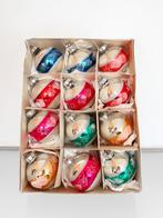 Set van twaalf vintage DDR GDR kleurige kerstballen, Ophalen of Verzenden
