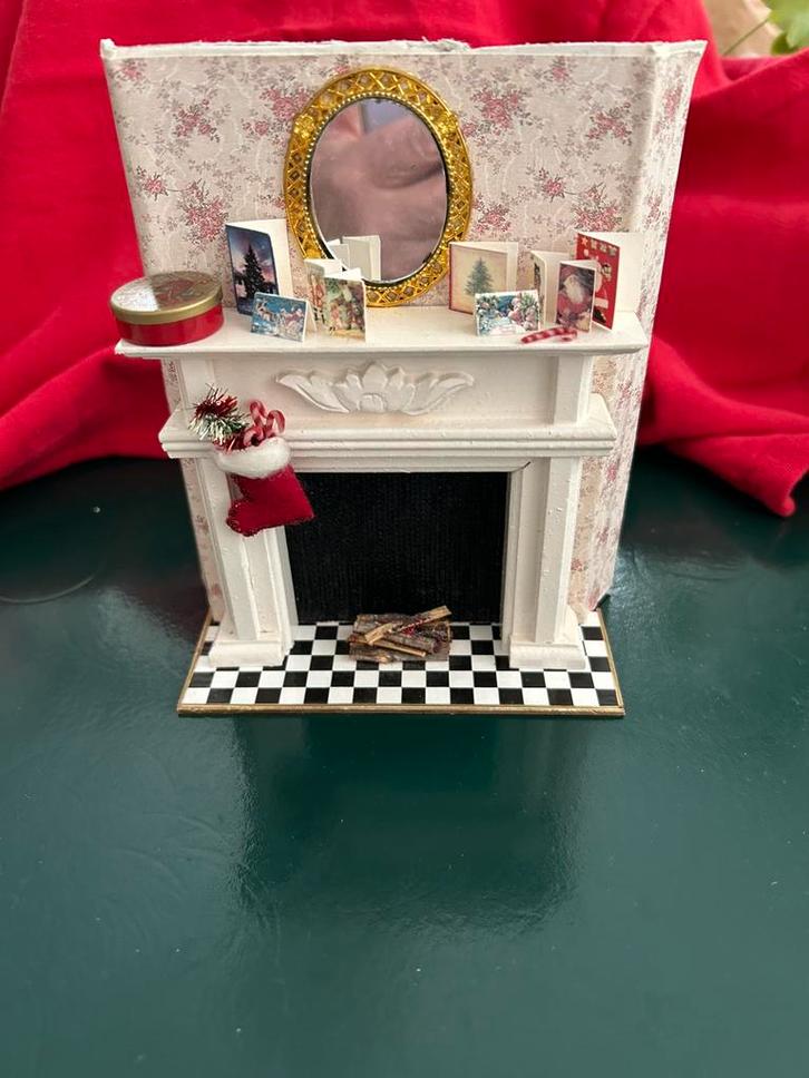 Poppenhuis schouw kerst 1:12, Verzamelen, Poppenhuizen en Toebehoren, Zo goed als nieuw, Poppenhuis, Ophalen of Verzenden