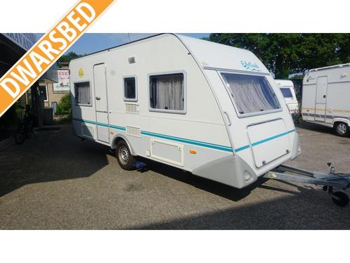 Eifelland Holiday 450 voortent, mover, Caravans en Kamperen, Caravans, Bedrijf, tot en met 4, Rondzit, Eifelland, Dwarsbed, Overige