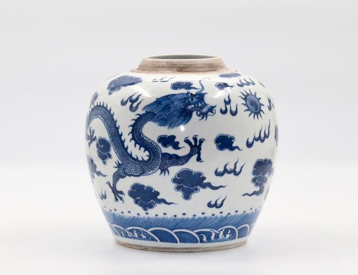 Chinees porselein | 19e - 20e eeuw grote pot, Antiek en Kunst, Kunst | Niet-Westerse kunst, Ophalen of Verzenden