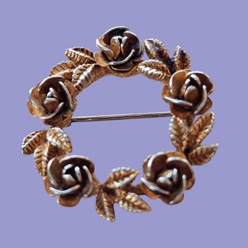 Vintage broche roosjes van Sarah Coventry (gemerkt) beschikbaar voor biedingen