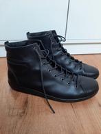 Zwart leren veterschoenen van Ecco maat 40, Ophalen of Verzenden, Zo goed als nieuw, Zwart