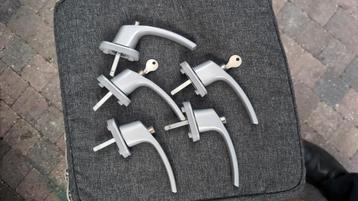 5x metalen metallic zilver Raamkruk SKG2 beschikbaar voor biedingen
