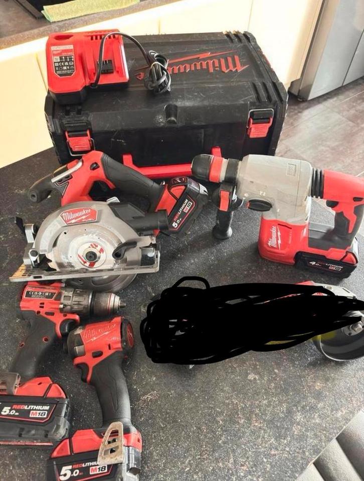 Milwaukee M18 Gereedschap Set, Hobby en Vrije tijd, Modelbouw | Radiografisch | Auto's, Gebruikt, Onderdeel, Elektro, Overige schalen