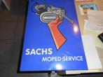 EMAILLE BORD SACHS, Ophalen of Verzenden, Gebruikt, Reclamebord
