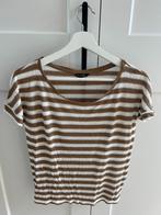 Massimo Dutti streep shirt camel off white, Massimo Dutti, Wit, Ophalen of Verzenden, Zo goed als nieuw
