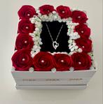 Flower box met ketting €30,-, Nieuw, Zilver, Zilver, Ophalen
