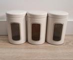 3x Vintage Brabantia bewaar blikken 18cm opberg blik deksel, Ophalen of Verzenden