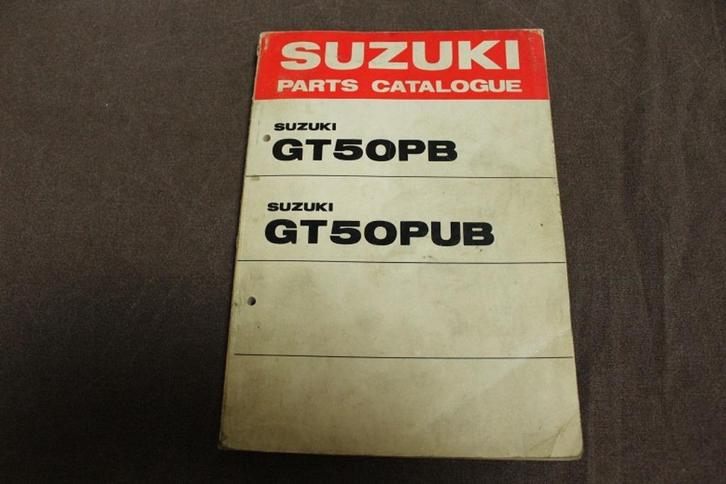 Suzuki GT50 PB PUB  1977 parts catalogue onderdelen boekje, Fietsen en Brommers, Handleidingen en Instructieboekjes, Gebruikt