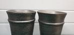 Bloempotten zilver grijs twee stuks, Tuin en Terras, Ophalen of Verzenden, 'T Olde Gre-j, Info@toldegrej.nl, Endepoelstraat 20f Didam