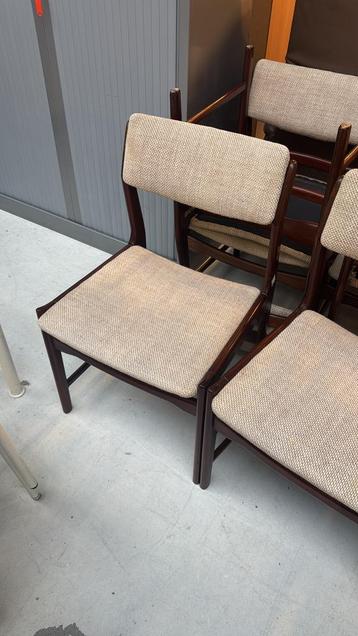 Rosewood eetkamer stoelen vintage 