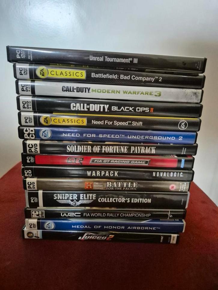 Te koop 14 pc games, Spelcomputers en Games, Games | Pc, Zo goed als nieuw, Racen en Vliegen, 1 speler, Vanaf 3 jaar, Ophalen of Verzenden