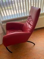 Sitting Vision rood leren stoel, Huis en Inrichting, Fauteuils, Ophalen, Gebruikt, Minder dan 75 cm, Leer